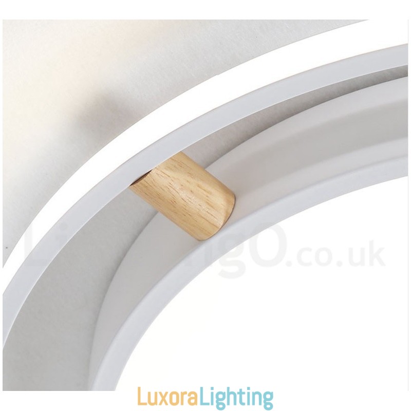 Designer Touch Decorative Dimmable Macaron Ultra thin Multi Colours Wood Round Ceiling Light with Acrylic Shade Ceiling Lamp Nordic Style