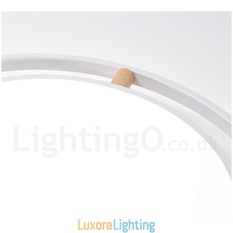 Designer Touch Decorative Dimmable Macaron Ultra thin Multi Colours Wood Round Ceiling Light with Acrylic Shade Ceiling Lamp Nordic Style