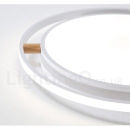 Designer Touch Decorative Dimmable Macaron Ultra thin Multi Colours Wood Round Ceiling Light with Acrylic Shade Ceiling Lamp Nordic Style