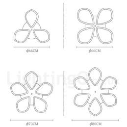 Designer Touch Decorative Wood Petal Ceiling Light with Acrylic Shade Ceiling Lamp Nordic Style