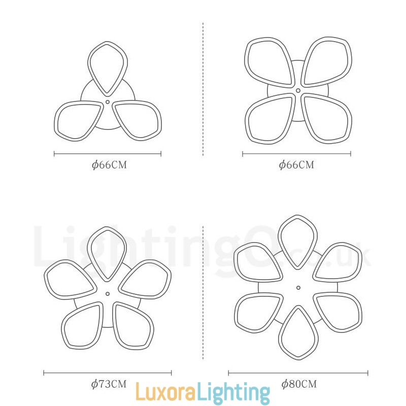 Designer Touch Decorative Wood Petal Ceiling Light with Acrylic Shade Ceiling Lamp Nordic Style