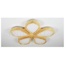 Designer Touch Decorative Wood Petal Ceiling Light with Acrylic Shade Ceiling Lamp Nordic Style