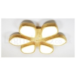 Designer Touch Decorative Wood Petal Ceiling Light with Acrylic Shade Ceiling Lamp Nordic Style