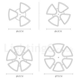 Designer Touch Decorative Wood Petal Ceiling Light with Acrylic Shade Ceiling Lamp Nordic Style