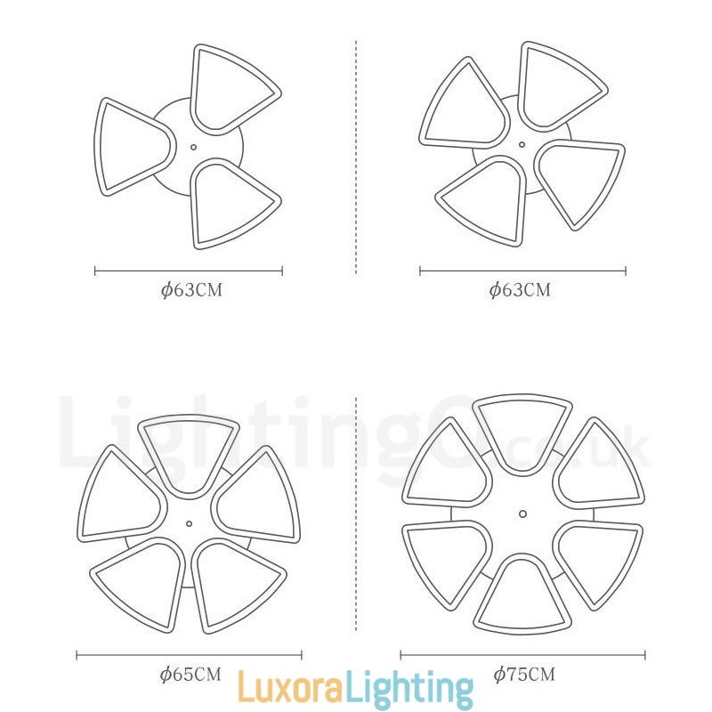 Designer Touch Decorative Wood Petal Ceiling Light with Acrylic Shade Ceiling Lamp Nordic Style