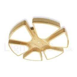 Designer Touch Decorative Wood Petal Ceiling Light with Acrylic Shade Ceiling Lamp Nordic Style