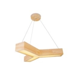 Designer Touch Decorative Wood Modern Triangle Pendant Light