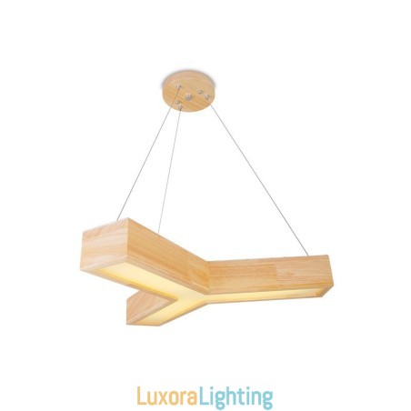 Designer Touch Decorative Wood Modern Triangle Pendant Light