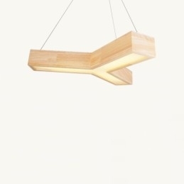 Designer Touch Decorative Wood Modern Triangle Pendant Light