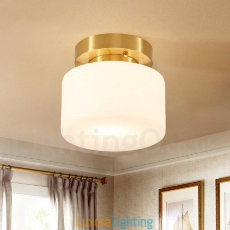 Designer Touch Decorative Retro Vintage Flush Mount Ceiling Light with Shade