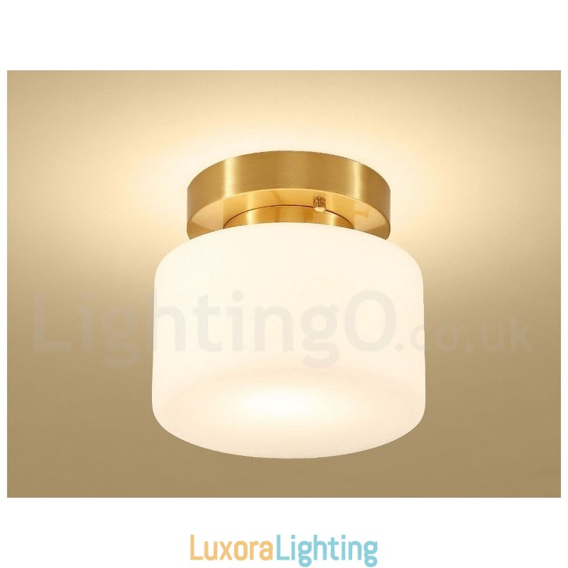 Designer Touch Decorative Retro Vintage Flush Mount Ceiling Light with Shade