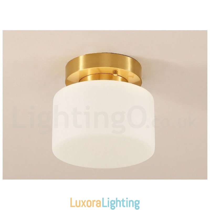 Designer Touch Decorative Retro Vintage Flush Mount Ceiling Light with Shade