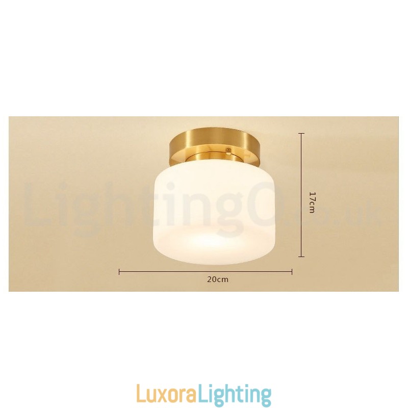 Designer Touch Decorative Retro Vintage Flush Mount Ceiling Light with Shade