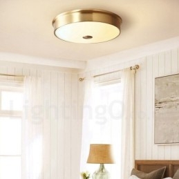 Designer Touch Decorative Retro Vintage Flush Mount Ceiling Light with Glass Shade