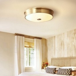 Designer Touch Decorative Retro Vintage Flush Mount Ceiling Light with Glass Shade