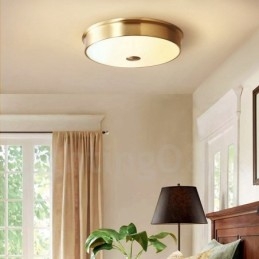 Designer Touch Decorative Retro Vintage Flush Mount Ceiling Light with Glass Shade