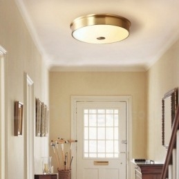 Designer Touch Decorative Retro Vintage Flush Mount Ceiling Light with Glass Shade