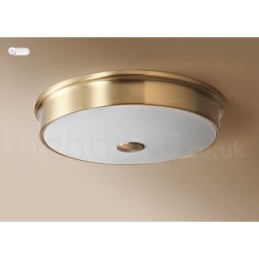Designer Touch Decorative Retro Vintage Flush Mount Ceiling Light with Glass Shade