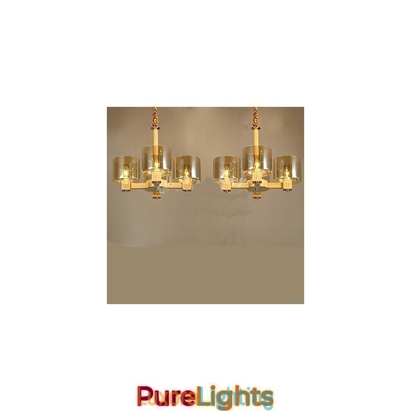 Designer Touch Decorative Fashion Pendant lamp Table Wooden Glass Cover