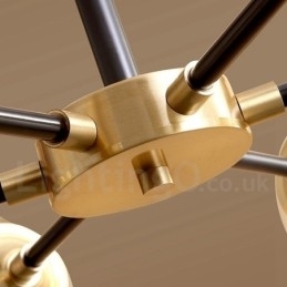 Designer Touch Decorative Pure Brass Luxurious Rustic Retro Vintage Brass Pendant Chandelier with Glass Shades