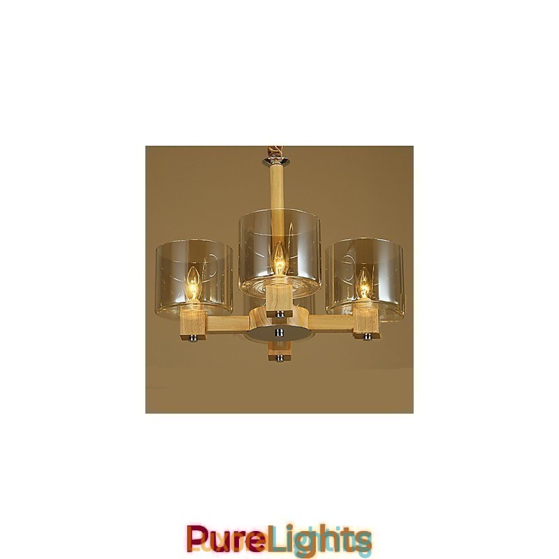 Designer Touch Decorative Fashion Pendant lamp Table Wooden Glass Cover