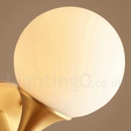 Designer Touch Decorative 4 Light Pure Brass Modern Contemporary Simple Rustic Retro Vintage Flush Mount Ceiling Light with Glass Shades