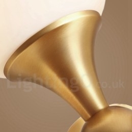 Designer Touch Decorative 4 Light Pure Brass Modern Contemporary Simple Rustic Retro Vintage Flush Mount Ceiling Light with Glass Shades