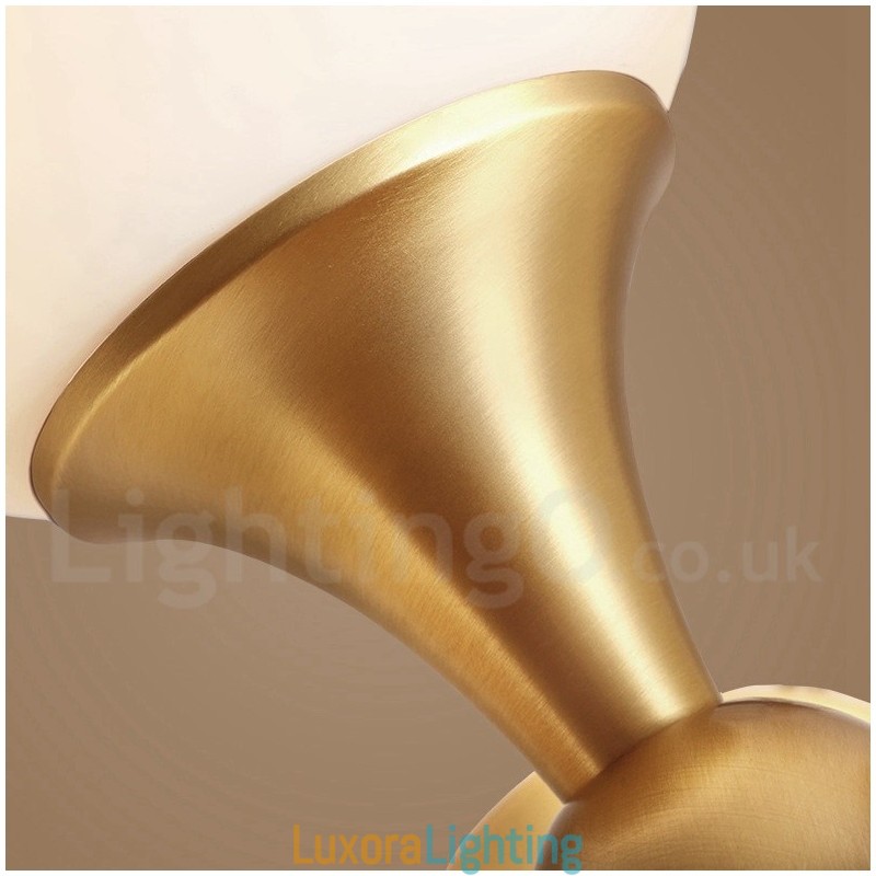 Designer Touch Decorative 4 Light Pure Brass Modern Contemporary Simple Rustic Retro Vintage Flush Mount Ceiling Light with Glass Shades