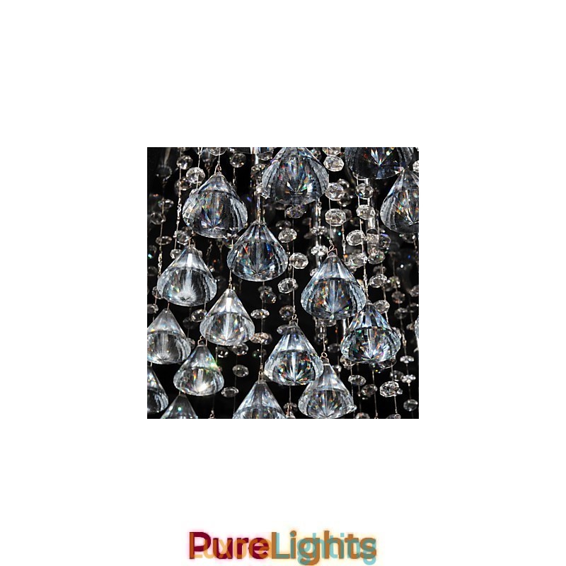 Designer Touch Decorative Traditional Classic Crystal Chrome Metal Chandelier