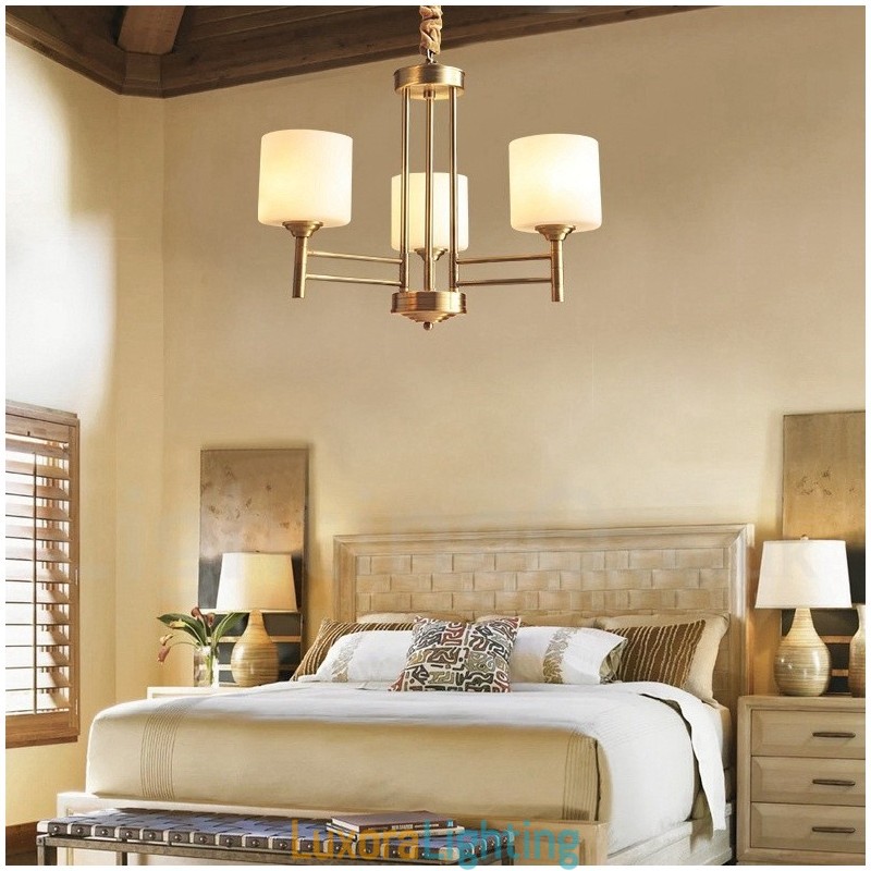 Designer Touch Decorative Pure Brass Large Luxurious Rustic Retro Vintage Brass Pendant Chandelier with Glass Shades
