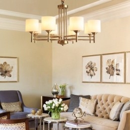 Designer Touch Decorative Pure Brass Large Luxurious Rustic Retro Vintage Brass Pendant Chandelier with Glass Shades