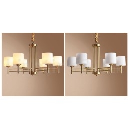 Designer Touch Decorative Pure Brass Large Luxurious Rustic Retro Vintage Brass Pendant Chandelier with Glass Shades