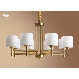 Designer Touch Decorative Pure Brass Large Luxurious Rustic Retro Vintage Brass Pendant Chandelier with Glass Shades