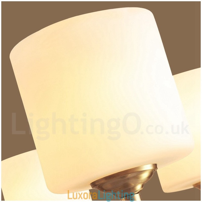 Designer Touch Decorative Pure Brass Large Luxurious Rustic Retro Vintage Brass Pendant Chandelier with Glass Shades