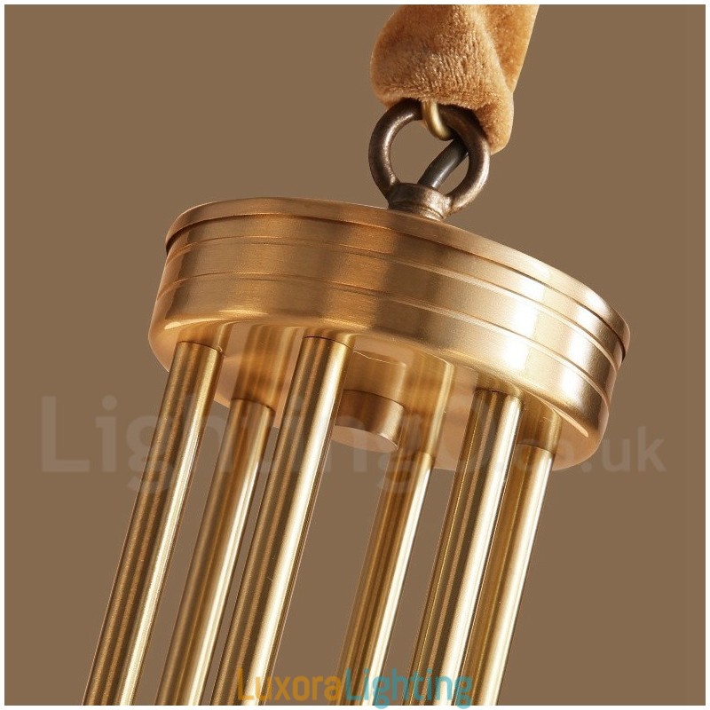 Designer Touch Decorative Pure Brass Large Luxurious Rustic Retro Vintage Brass Pendant Chandelier with Glass Shades