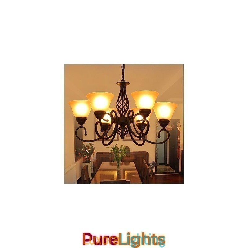 Designer Touch Decorative Rustic Lodge Vintage Retro Metal Chandelier Kids