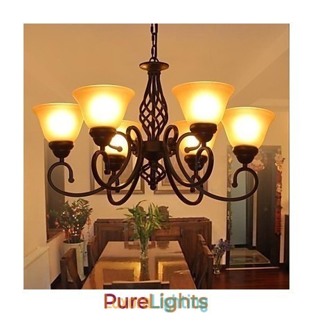 Designer Touch Decorative Rustic Lodge Vintage Retro Metal Chandelier Kids