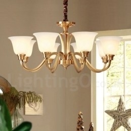 Designer Touch Decorative Pure Brass Large Luxurious Rustic Retro Vintage Solid Brass Pendant Chandelier with Glass Shades