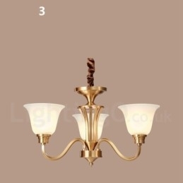 Designer Touch Decorative Pure Brass Large Luxurious Rustic Retro Vintage Solid Brass Pendant Chandelier with Glass Shades