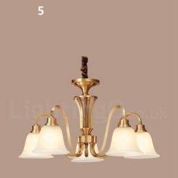 Designer Touch Decorative Pure Brass Large Luxurious Rustic Retro Vintage Solid Brass Pendant Chandelier with Glass Shades