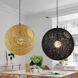 Designer Touch Decorative Country Simple Modern lamp Pastoral Rattan Lamp Hemp Ball Chandelier