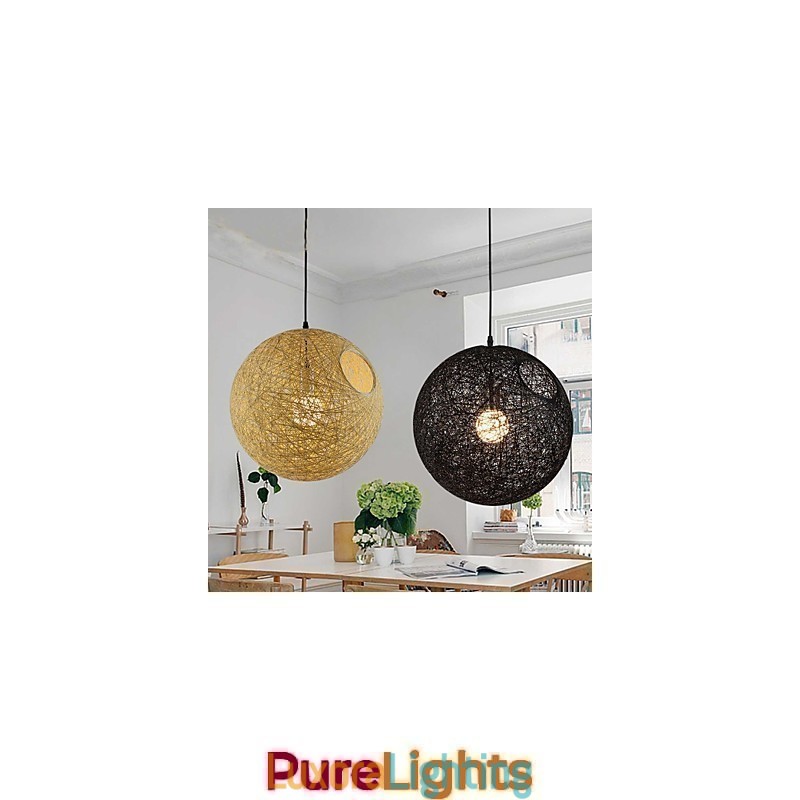Designer Touch Decorative Country Simple Modern lamp Pastoral Rattan Lamp Hemp Ball Chandelier