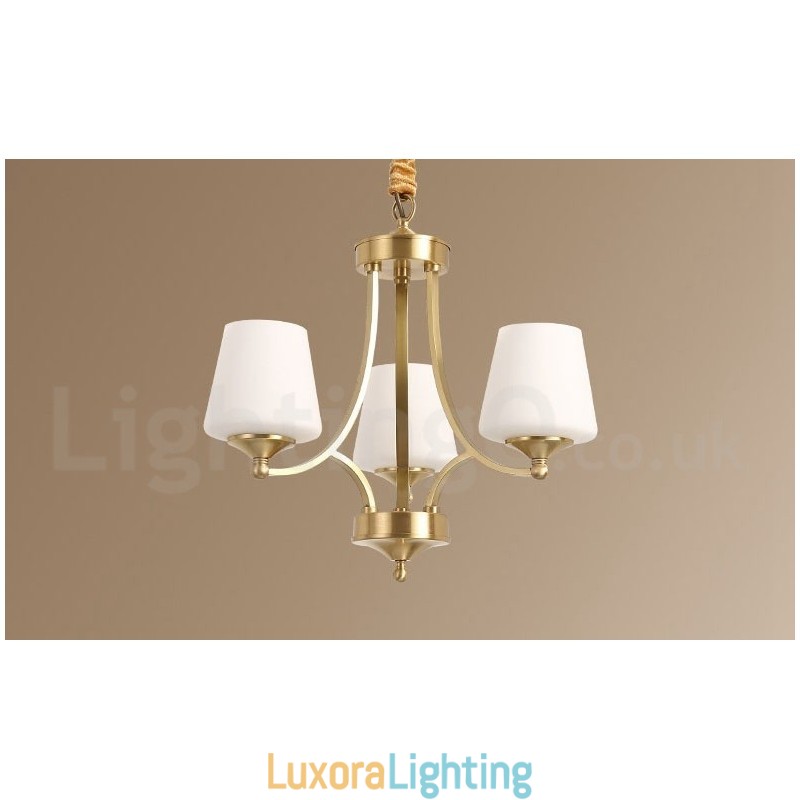 Designer Touch Decorative Pure Brass Large Luxurious Rustic Retro Vintage Brass Pendant Chandelier with Glass Shades
