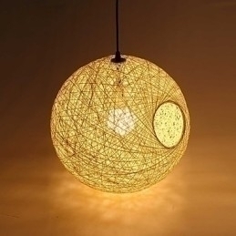 Designer Touch Decorative Country Simple Modern lamp Pastoral Rattan Lamp Hemp Ball Chandelier