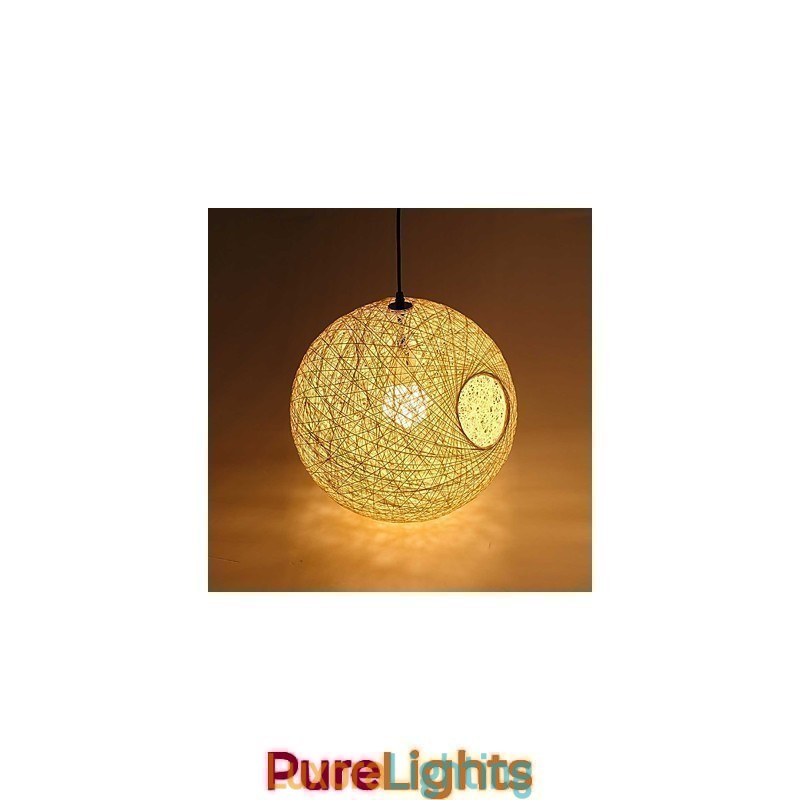 Designer Touch Decorative Country Simple Modern lamp Pastoral Rattan Lamp Hemp Ball Chandelier