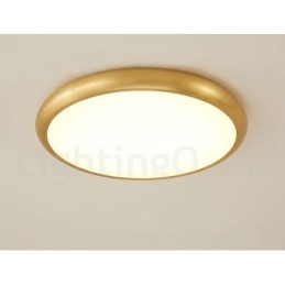 Designer Touch Decorative Ultra Thin Dimmable Modern Contemporary Nordic Style Flush Mount Brass Ceiling Lights with Acrylic Shade Also Can Be Used As Wall Light