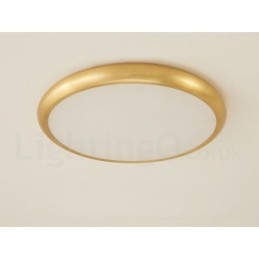 Designer Touch Decorative Ultra Thin Dimmable Modern Contemporary Nordic Style Flush Mount Brass Ceiling Lights with Acrylic Shade Also Can Be Used As Wall Light