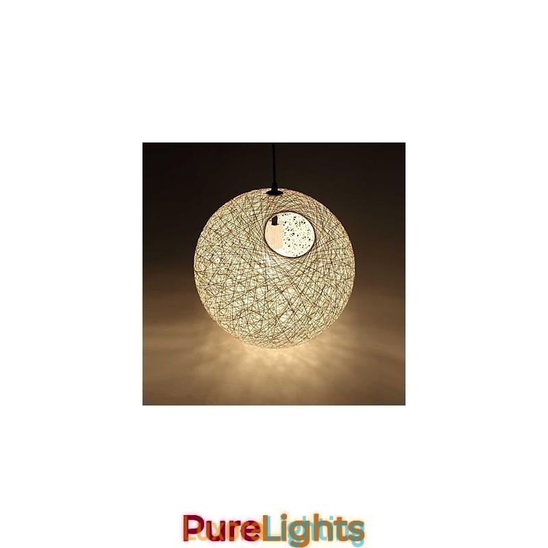 Designer Touch Decorative Country Simple Modern lamp Pastoral Rattan Lamp Hemp Ball Chandelier