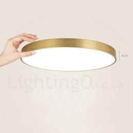 Designer Touch Decorative Ultra Thin 100% Brass Round Dimmable Modern Contemporary Nordic Style Flush Mount Brass Ceiling Lights with Acrylic Shade Also Can Be Used As Wall Light