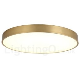Designer Touch Decorative Ultra Thin 100% Brass Round Dimmable Modern Contemporary Nordic Style Flush Mount Brass Ceiling Lights with Acrylic Shade Also Can Be Used As Wall Light